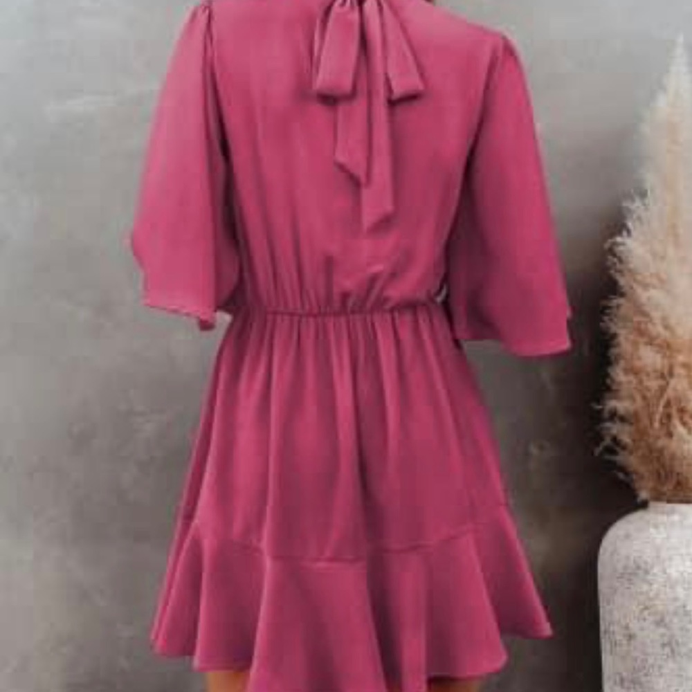 Pink dress with ruffles
